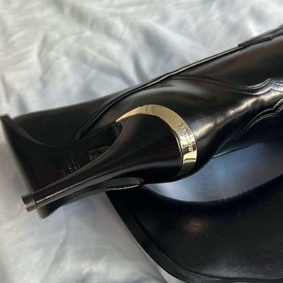 Partlow Katie Heeled Leather Boot in Nero - Picture 5 of 6